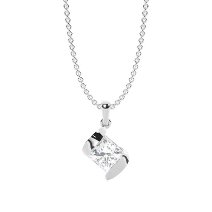 Princess Cut Diamond Pendants