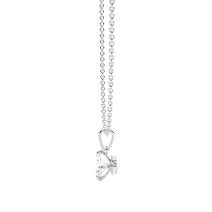 Round Cut Diamond Pendant Necklaces