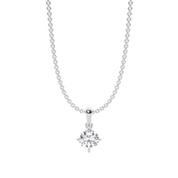 Hängsmycke med dold Halo-diamant och solitär