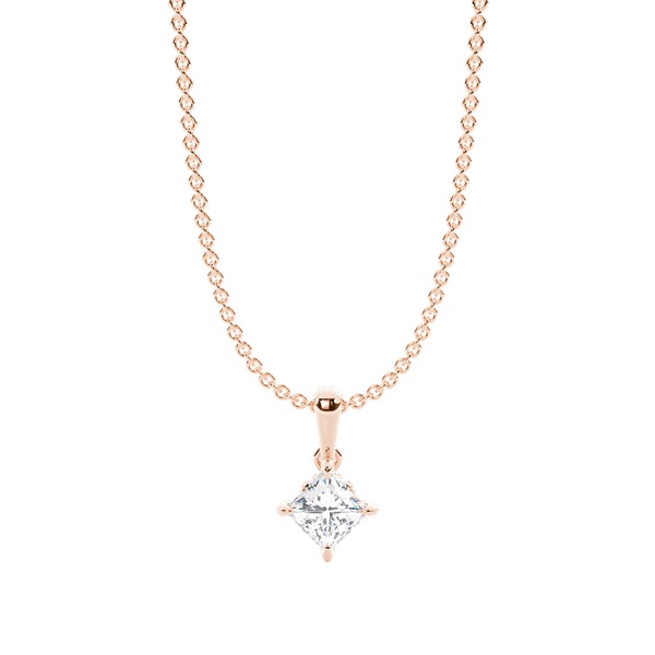 Hidden Halo Diamond Solitaire Pendant