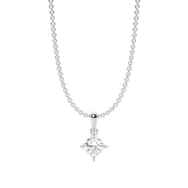 Hidden Halo Diamond Solitaire Pendant