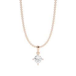 Hidden Halo Diamond Solitaire Pendant