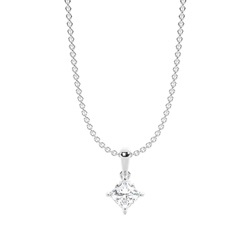 Hängsmycke med dold Halo-diamant och solitär