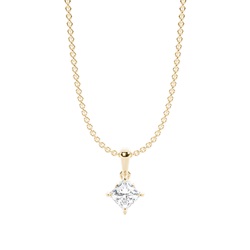 Hidden Halo Diamond Solitaire Pendant
