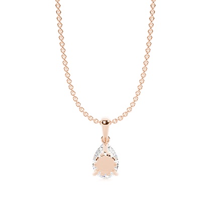 Hängsmycke med dold Halo-diamant och solitär