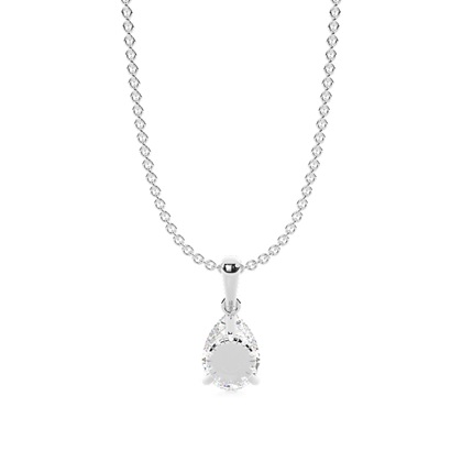 Hängsmycke med dold Halo-diamant och solitär