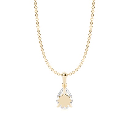 Hängsmycke med dold Halo-diamant och solitär