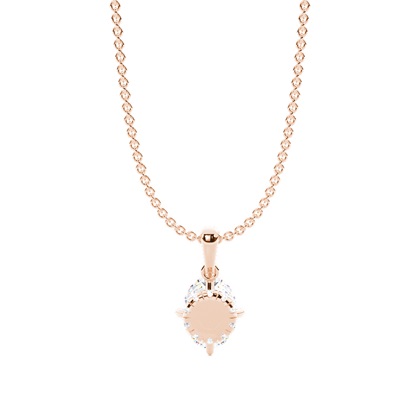 Hängsmycke med dold Halo-diamant och solitär