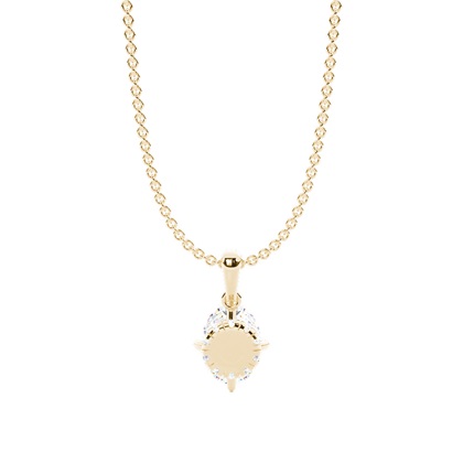 Hängsmycke med dold Halo-diamant och solitär