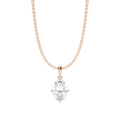Oval Diamond Pendants