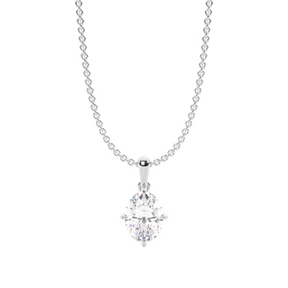 Oval Diamond Pendants