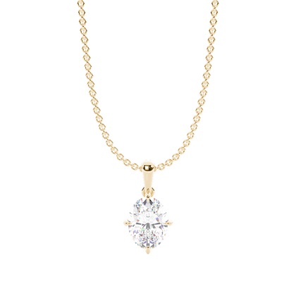 Oval Diamond Pendants