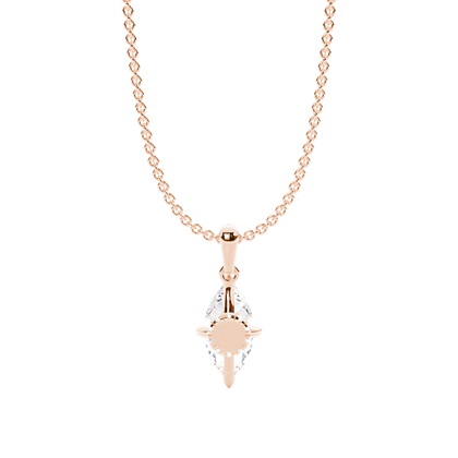 Hängsmycke med dold Halo-diamant och solitär