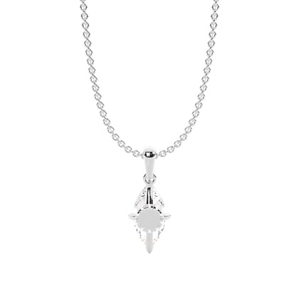 Hängsmycke med dold Halo-diamant och solitär