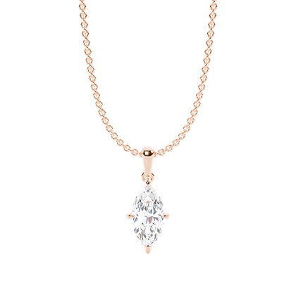 Marquise Rose Gold Diamond Necklaces and Diamond Pendants