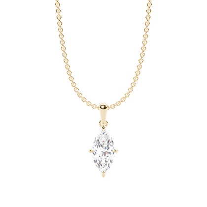 Marquise Yellow Gold Diamond Necklaces and Diamond Pendants