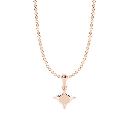 Hängsmycke med dold Halo-diamant och solitär