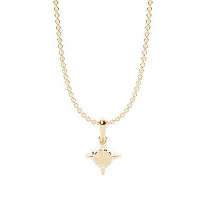 Hängsmycke med dold Halo-diamant och solitär