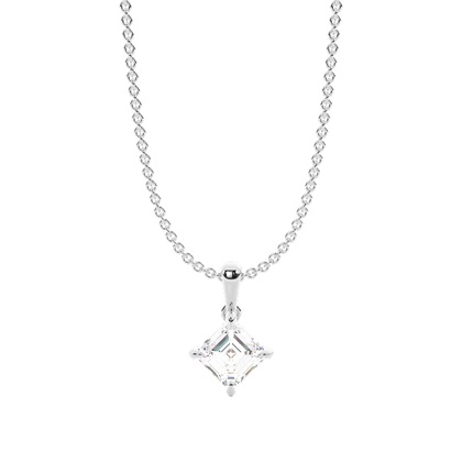 Hidden Halo Diamond Solitaire Pendant