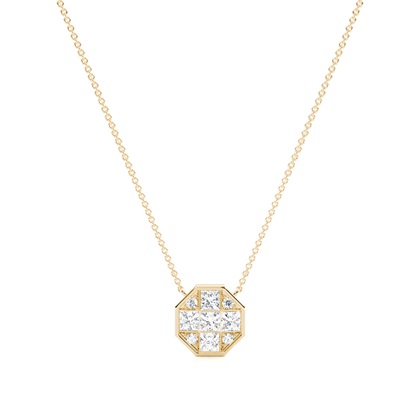 Round Diamond Pendants Necklaces