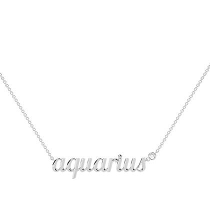 Aquarius Zodiac Diamond Pendant