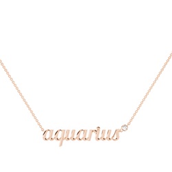 Aquarius Zodiac Diamond Pendant