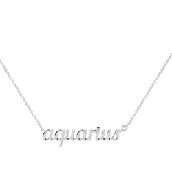 Aquarius Zodiac Diamond Pendant