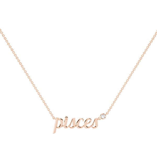 Pisces Zodiac Diamond Pendant