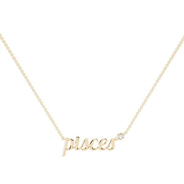 Pisces Zodiac Diamond Pendant