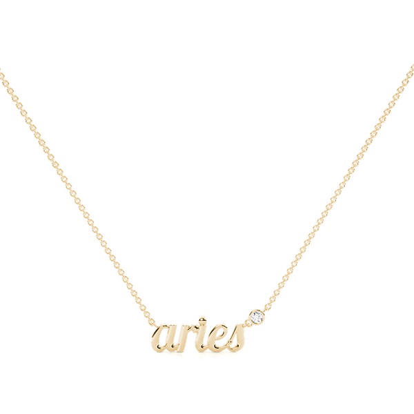 Aries Zodiac Diamond Pendant
