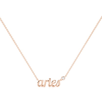 Aries Zodiac Diamond Pendant