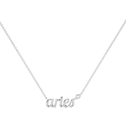 Aries Zodiac Diamond Pendant