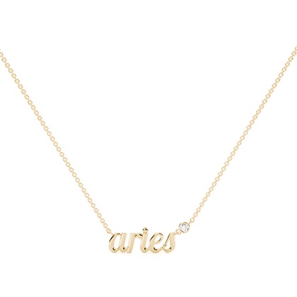 Aries Zodiac Diamond Pendant
