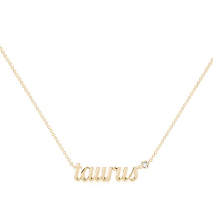 Taurus Zodiac Diamond Pendant
