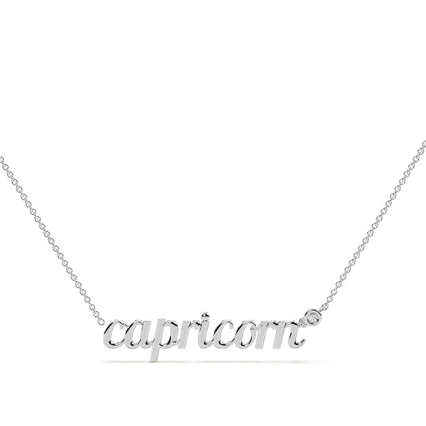 Capricorn Zodiac Diamond Pendant