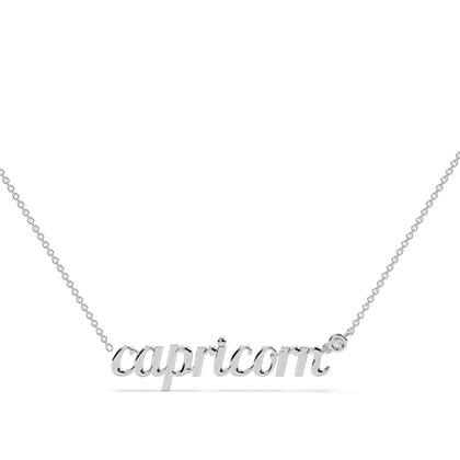 Capricorn Zodiac Diamond Pendant