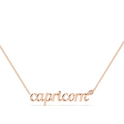 Capricorn Zodiac Diamond Pendant