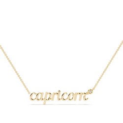 Capricorn Zodiac Diamond Pendant