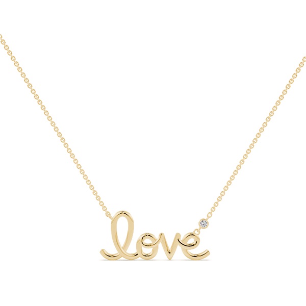 Love Script Necklace