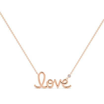 Rose Gold Diamond Pendants & Necklaces