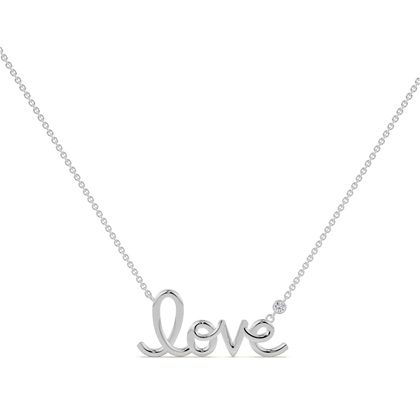 Silver Diamond Pendants And Necklaces