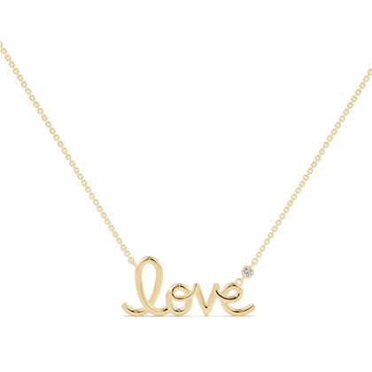 Love Script Necklace