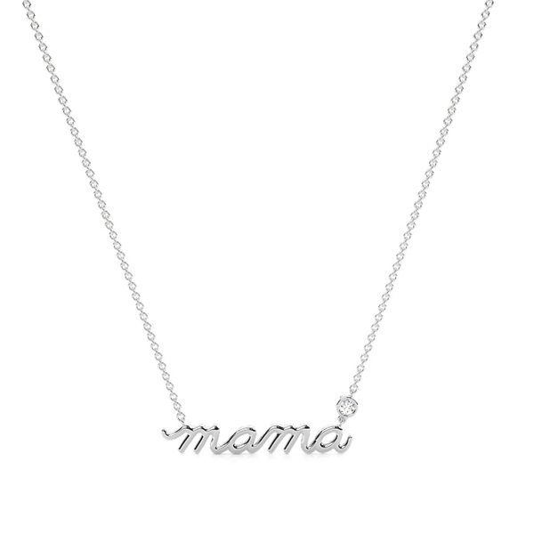 Mama Script Necklace