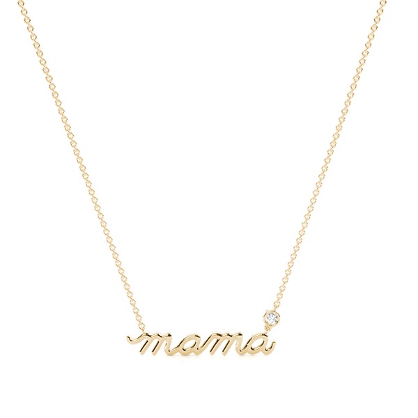 Mama Script Necklace