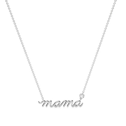 Mama Script Necklace
