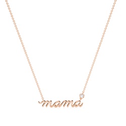 Mama Script Necklace