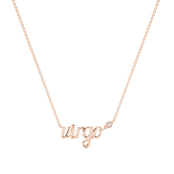 Virgo Zodiac Diamond Pendant