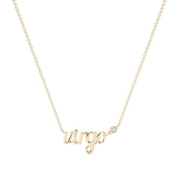 Virgo Zodiac Diamond Pendant