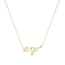 Virgo Zodiac Diamond Pendant