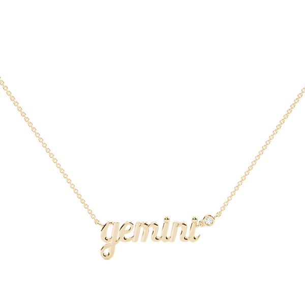 Gemini Zodiac Diamond Pendant